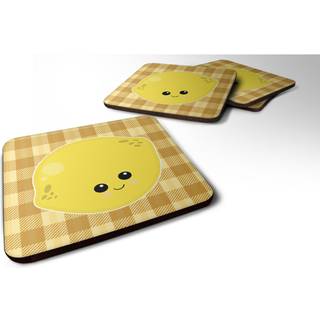 """" Caroline's Treasures BB6990FC Lemon Face Foam Coaster Set på 4 3,5 """" ""Multicolor"" ""