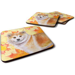 """" Caroline's Treasures Shiba Inu Fall Decorative Coasters multicolor """"