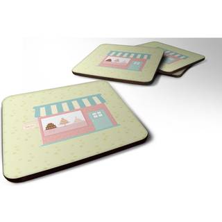 """" Caroline's Treasures Bake Shoppe på Green Decorative Coasters 3.5 multicolor """"