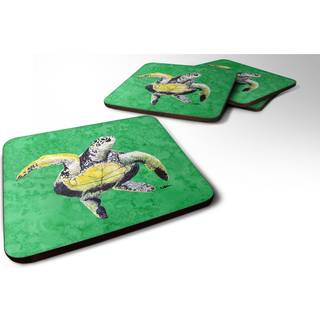 """" Caroline's Treasures 8671FC Turtle Foam Coasters (Sæt på 4) 3,5 """" ""H X 3,5"" """" W Multicolor """"
