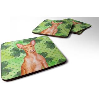 """" Caroline's Treasures Pharaoh Hound St Patrick's Decorative Coasters multicolor """"