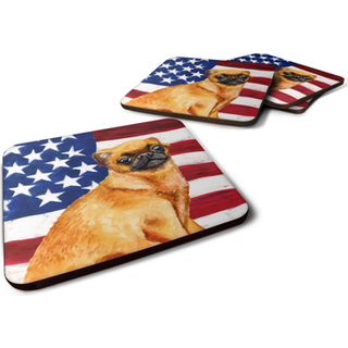 """" Caroline's Treasures Small Brabant Griffon Patriotic Decorative Coasters multicolor """"