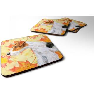 """" Caroline's Treasures Fox Terrier Fall Decorative Coasters multicolor """"