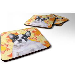 """" Caroline's Treasures French Bulldog Black White Fall Decorative Coasters multicolor """"