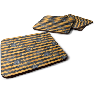 """" Caroline's Treasures Watecolor Halloween Spiders Decorative Coasters 3.5 multicolor """"