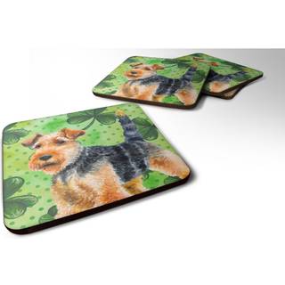 """" Caroline's Treasures Welsh Terrier St Patrick's Decorative Coasters Multicolor """"