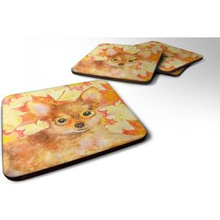 """" Caroline's Toy Toy Terrier Fall Decorative Coasters multicolor """"
