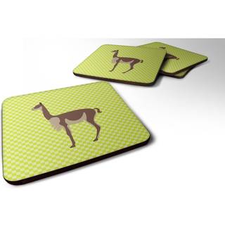 """" Caroline's Treasures Vicugna eller Vicuna Green Decorative Coasters 3.5 """" """" Multicolor """"