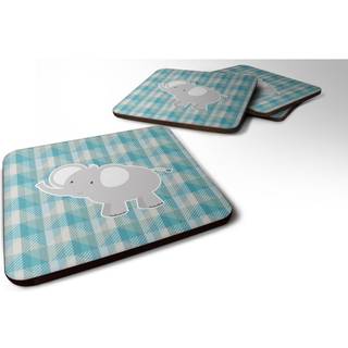 """" Caroline's Treasures BB7022FC Elephant Foam Coaster Set på 4 3,5 """" ""Multicolor"" ""