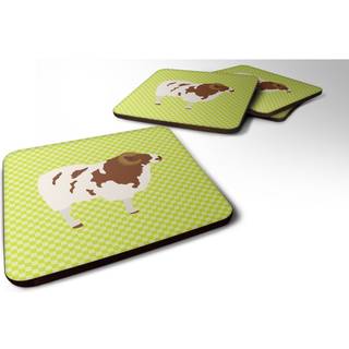 """" Caroline's Treasures Jacob Sheep Green Decorative Coasters 3.5 Multicolor """"