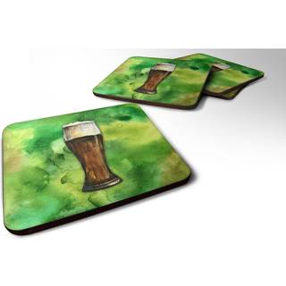 """" Caroline's Treasures Irish Beer Dark Foam Coaster Set på 4 3,5 multicolor """"