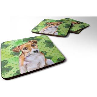 """" Caroline's Treasures Jack Russell Terrier #2 St Patrick's Decorative Coasters multicolor """"