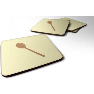 """" Caroline's Treasures træske på gule dekorative coasters 3.5 multicolor """"