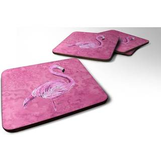 """" Caroline's Treasures 8875FC Flamingo på lyserøde skumcoasters (sæt på 4) 3,5 """" ""H x 3,5"" """" W multicolor """"