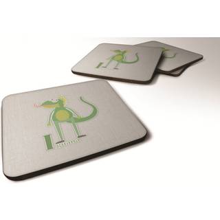 """" Caroline's Treasures Alphabet I for Iguana Foam Coaster Set på 4 3,5 multicolor """"