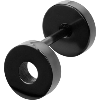 8mm Cirkel Sort Stud Ørering