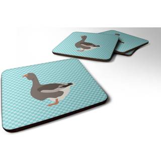 """" Carolines skatte Toulouse Goose Blue Check Dekorative Coasters 3.5 multicolor """"