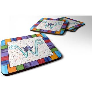 """" Caroline's Treasures 8446-WFC Beach and Seafood Foam Coasters (Sæt på 4) 3,5 """" ""H X 3,5"" """" W Multicolor """"
