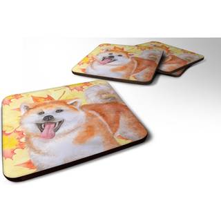 """" Caroline's Treasures Akita Fall Decorative Coasters Multicolor """"