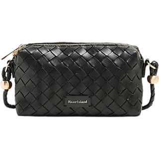 River Island River Island Black Weave Cross-Body Bag