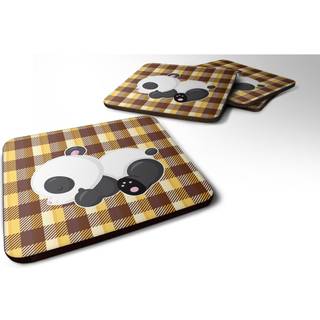 """" Caroline's Treasures Panda Naptime Foam Coaster Set på 4 3,5 multicolor """"