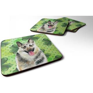 """" Caroline's Treasures East-European Shepherd St Patrick's Decorative Coasters multicolor """"