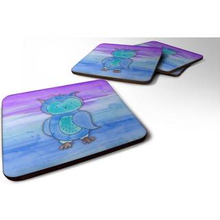 """" Caroline's Treasures Blue Owl Watercolor Dekorative Coasters 3.5 Multicolor """"