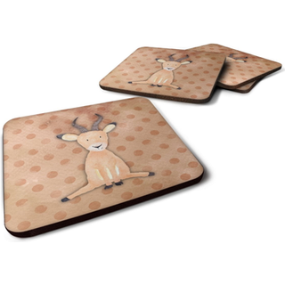 """" Caroline's Treasures Polkadot Antelope Watercolor Decorative Coasters 3.5 Multicolor """"