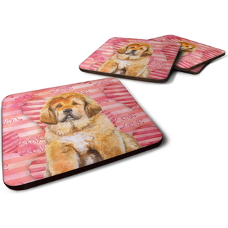 """" Caroline's Tibetan Mastiff Love Decorative Coasters MultiColor ""