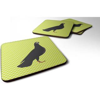"""" Caroline's Treasures Budapest Highflyer Pigeon Green Decorative Coasters 3.5 """" """" Multicolor """"
