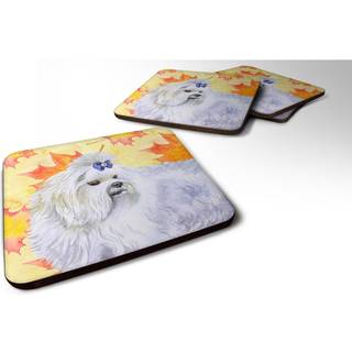 """" Caroline's Treasures Maltese Fall Decorative Coasters multicolor """"