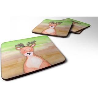 """" Caroline's Treasures Deer Watercolor Decorative Coasters 3.5 Multicolor """"