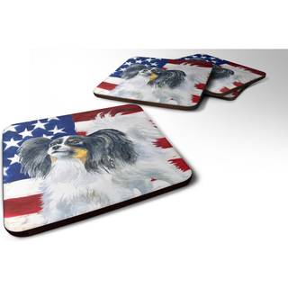 """" Caroline's Treasures Papillon Patriotic Decorative Coasters multicolor """"