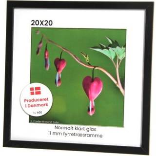 Sort 11mm fyrretræ 20x20 Billedramme