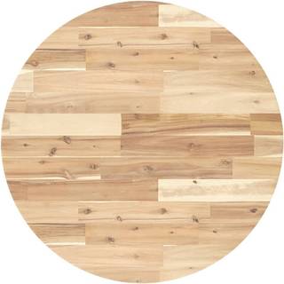 Bordplade Firkantet Massivt Akacietræ - Naturlig (ubehandlet) / Ø 70 x 2 cm