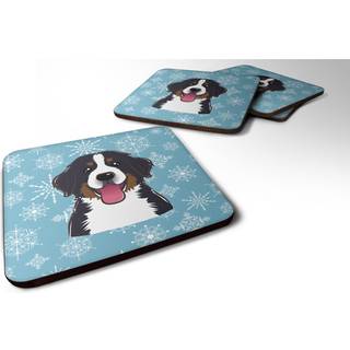 """" Caroline's Treasures BB1671FC Snowflake Bernese Mountain Dog Foam Coasters (Sæt på 4) 3.5 """" """" Multicolor """"