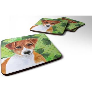 """" Caroline's Treasures Jack Russell Terrier St Patrick's Decorative Coasters Multicolor """"
