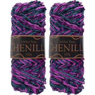 Jubileeyarn Chenille Yarn - Worned Weight - 100G/Skein - Elysium - 2 Skeins
