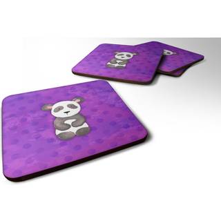 """" Caroline's Treasures Polkadot Panda Bear Watercolor Decorative Coasters 3.5 Multicolor """"