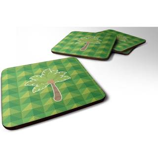 """" Caroline's Treasures Palm Tree Foam Coaster 3.5 """" """" Multicolor """"