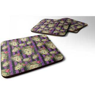 """" Caroline's Treasures Watecolor Day of the Dead Halloween Decorative Coasters 3.5 multicolor """"