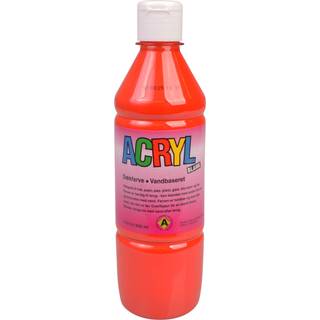 Akrylmaling - blank 500ml - rød - 1 stk