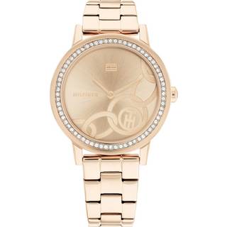 Rose Gold-Plated Crystal Bezel Watch