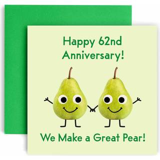 Huxters 62 -?rs jubil?umskort - Vi laver en god p?re - sjove jubil?umskort til ham og hende -148 med 148 mm jubil?umskort til mand og kone - 62.