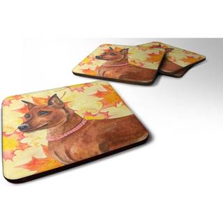 """" Caroline's Treasures Miniature Pinscher Fall Decorative Coasters multicolor """"