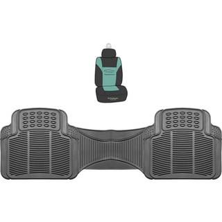 FH Group Trimmable Vinyl Floor Mats Automotive (Gray) bageste s?t - Universal Fit for Cars Trucks and SUVS F11306