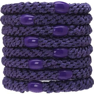 L. Erickson Grab & Go Pony - Purple - 8 Pack Ponytail Holder Hair Ties