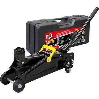 Big Red AT820014SB Torin Hydraulic Trolly Service/Floor Jack med blow skimmel, der b?rer opbevaringssag 1,5 ton (3 000 lb) kapacitet sort