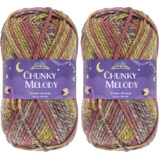 Jubileeyarn Chunky Melody Yarn - Volumen Wool Blend - 100G/Skein - Splitpea Carrot - 2 Skeins