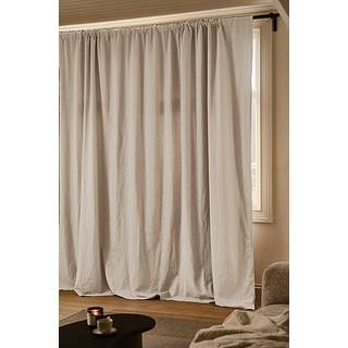 MELANIE mørklægningsgardin hør 1 længde ekstra bred - Hvid